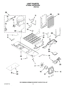 09 - Unit Parts parts for Whirlpool Refrigerator WSF26D2EXS02 / from AppliancePartsPros.com