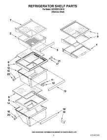 03 - Refrigerator Shelf Parts parts for Whirlpool Refrigerator 6GD25DCXHS15 / from AppliancePartsPros.com