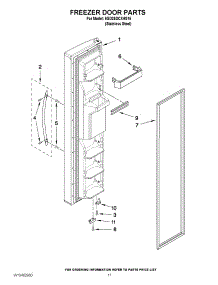 07 - Freezer Door Parts parts for Whirlpool Refrigerator 6GD25DCXHS15 / from AppliancePartsPros.com