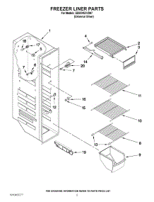 04 - Freezer Liner Parts parts for Whirlpool Refrigerator ED5GVEXVD07 / from AppliancePartsPros.com