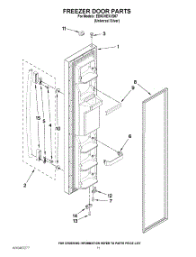 07 - Freezer Door Parts parts for Whirlpool Refrigerator ED5GVEXVD07 / from AppliancePartsPros.com