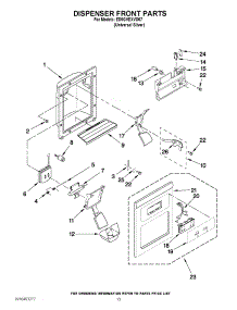 08 - Dispenser Front Parts parts for Whirlpool Refrigerator ED5GVEXVD07 / from AppliancePartsPros.com