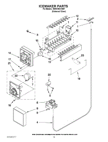 12 - Icemaker Parts parts for Whirlpool Refrigerator ED5GVEXVD07 / from AppliancePartsPros.com