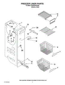 04 - Freezer Liner Parts parts for Whirlpool Refrigerator 6GD5SHGXSS08 / from AppliancePartsPros.com