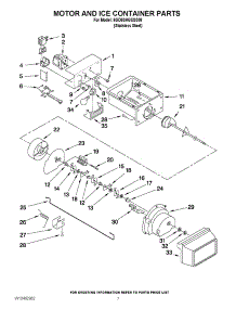 05 - Motor And Ice Container Parts parts for Whirlpool Refrigerator 6GD5SHGXSS08 / from AppliancePartsPros.com