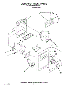 08 - Dispenser Front Parts parts for Whirlpool Refrigerator 6GD5SHGXSS08 / from AppliancePartsPros.com