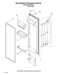 06 - Refrigerator Door Parts parts for Whirlpool Refrigerator ED5PVEXWS11 / from AppliancePartsPros.com