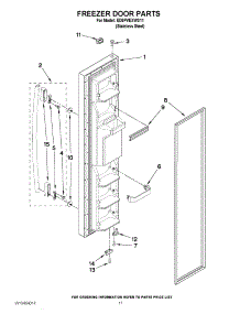 07 - Freezer Door Parts parts for Whirlpool Refrigerator ED5PVEXWS11 / from AppliancePartsPros.com