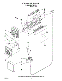 12 - Icemaker Parts parts for Whirlpool Refrigerator ED5PVEXWS11 / from AppliancePartsPros.com