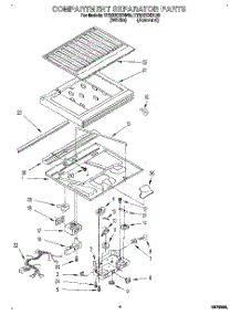 03 - Compartment Separator parts for Roper Refrigerator RT20DKXBW00 / from AppliancePartsPros.com