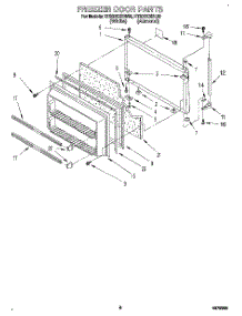 05 - Freezer Door parts for Roper Refrigerator RT20DKXBW00 / from AppliancePartsPros.com