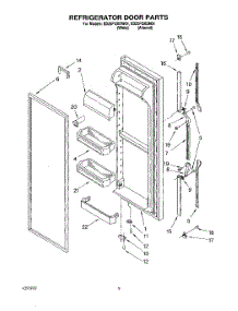 06 - Refrigerator Door parts for Whirlpool Refrigerator ED25PQXDW01 / from AppliancePartsPros.com