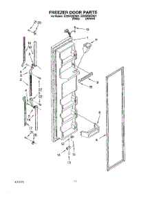 07 - Freezer Door parts for Whirlpool Refrigerator ED25PQXDW01 / from AppliancePartsPros.com