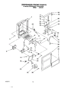 08 - Dispenser Front parts for Whirlpool Refrigerator ED25PQXDW01 / from AppliancePartsPros.com