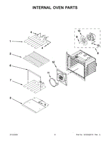 03 - Internal Oven Parts parts for Whirlpool Oven WOS92EC0AW01 / from AppliancePartsPros.com