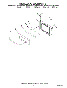 08 - Microwave Door Parts parts for Whirlpool Oven WOC95EC0AW00 / from AppliancePartsPros.com