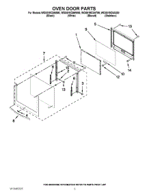 02 - Oven Door Parts parts for Whirlpool Oven WOS51EC0AW00 / from AppliancePartsPros.com