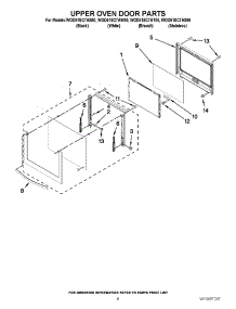 04 - Upper Oven Door Parts parts for Whirlpool Oven WOD51EC7AW00 / from AppliancePartsPros.com