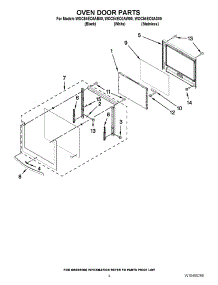 03 - Oven Door Parts parts for Whirlpool Oven WOC54EC0AW00 / from AppliancePartsPros.com