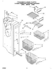 04 - Freezer Liner parts for Whirlpool Refrigerator ED27DQXDB01 / from AppliancePartsPros.com
