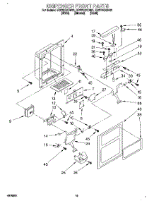 08 - Dispenser Front parts for Whirlpool Refrigerator ED27DQXDB01 / from AppliancePartsPros.com