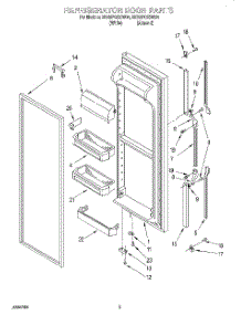 06 - Refrigerator Door parts for Whirlpool Refrigerator ED25PQXDW04 / from AppliancePartsPros.com