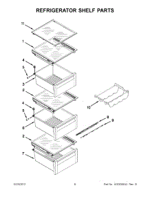 03 - Refrigerator Shelf Parts parts for Whirlpool Refrigerator WRS965CIAM00 / from AppliancePartsPros.com