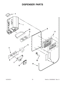 08 - Dispenser Parts parts for Whirlpool Refrigerator WRS965CIAM00 / from AppliancePartsPros.com