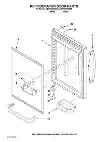 05 - Refrigerator Door Parts parts for Whirlpool Refrigerator GB2FHDXWQ04 / from AppliancePartsPros.com