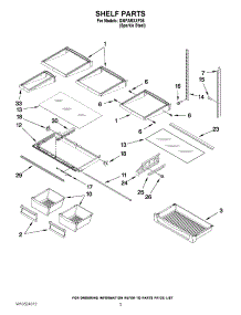 03 - Shelf Parts parts for Whirlpool Refrigerator GI6FARXXF05 / from AppliancePartsPros.com