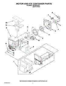 04 - Motor And Ice Container Parts parts for Whirlpool Refrigerator GI6FARXXF05 / from AppliancePartsPros.com