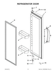 06 - Refrigerator Door parts for Whirlpool Refrigerator WRS526SIAH00 / from AppliancePartsPros.com