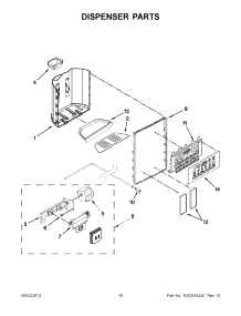08 - Dispenser Parts parts for Whirlpool Refrigerator WRS526SIAH00 / from AppliancePartsPros.com