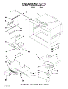02 - Freezer Liner Parts parts for Whirlpool Refrigerator GB2FHDXWB04 / from AppliancePartsPros.com