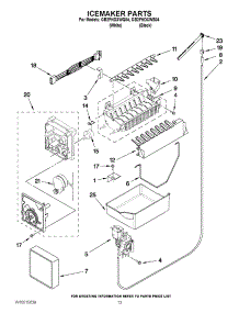 08 - Icemaker Parts parts for Whirlpool Refrigerator GB2FHDXWB04 / from AppliancePartsPros.com