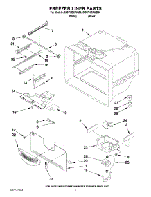 03 - Freezer Liner Parts parts for Whirlpool Refrigerator GB9FHDXWQ04 / from AppliancePartsPros.com