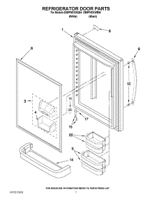 04 - Refrigerator Door Parts parts for Whirlpool Refrigerator GB9FHDXWB04 / from AppliancePartsPros.com