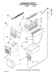 08 - Icemaker Parts parts for Whirlpool Refrigerator GB9FHDXWB04 / from AppliancePartsPros.com