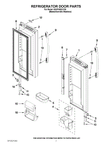05 - Refrigerator Door Parts parts for Whirlpool Refrigerator GX2FHDXVY08 / from AppliancePartsPros.com
