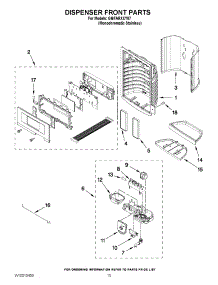 08 - Dispenser Front Parts parts for Whirlpool Refrigerator GI6FARXXY07 / from AppliancePartsPros.com