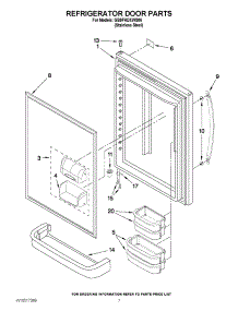 04 - Refrigerator Door Parts parts for Whirlpool Refrigerator GB9FHDXWS06 / from AppliancePartsPros.com