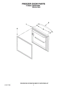 05 - Freezer Door Parts parts for Whirlpool Refrigerator GB9FHDXWS06 / from AppliancePartsPros.com