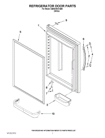 04 - Refrigerator Door Parts parts for Whirlpool Refrigerator EB9SHKXVQ05 / from AppliancePartsPros.com
