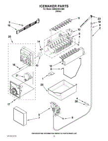 08 - Icemaker Parts parts for Whirlpool Refrigerator EB9SHKXVQ05 / from AppliancePartsPros.com