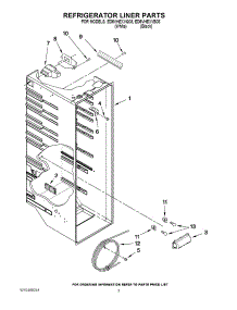 02 - Refrigerator Liner Parts parts for Whirlpool Refrigerator ED5VHEXVB08 / from AppliancePartsPros.com