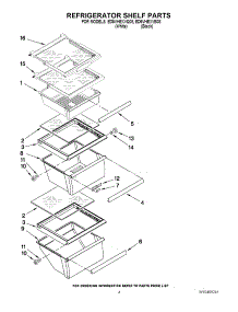 03 - Refrigerator Shelf Parts parts for Whirlpool Refrigerator ED5VHEXVB08 / from AppliancePartsPros.com