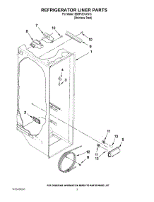 02 - Refrigerator Liner Parts parts for Whirlpool Refrigerator ED5PVEXWS13 / from AppliancePartsPros.com