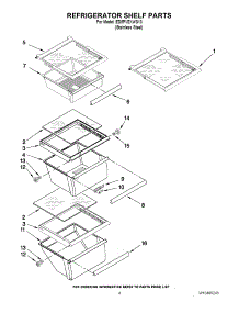 03 - Refrigerator Shelf Parts parts for Whirlpool Refrigerator ED5PVEXWS13 / from AppliancePartsPros.com