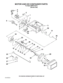 05 - Motor And Ice Container Parts parts for Whirlpool Refrigerator ED5PVEXWS13 / from AppliancePartsPros.com