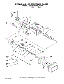 05 - Motor And Ice Container Parts parts for Whirlpool Refrigerator ED5VHEXVQ08 / from AppliancePartsPros.com